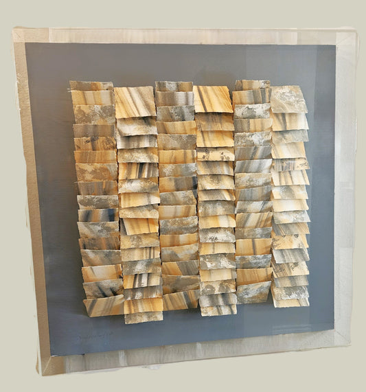 Greg Copeland Artwork Superb Greg Copeland Mixed Media on Wood Lucite Box Frame Wall Art 1983