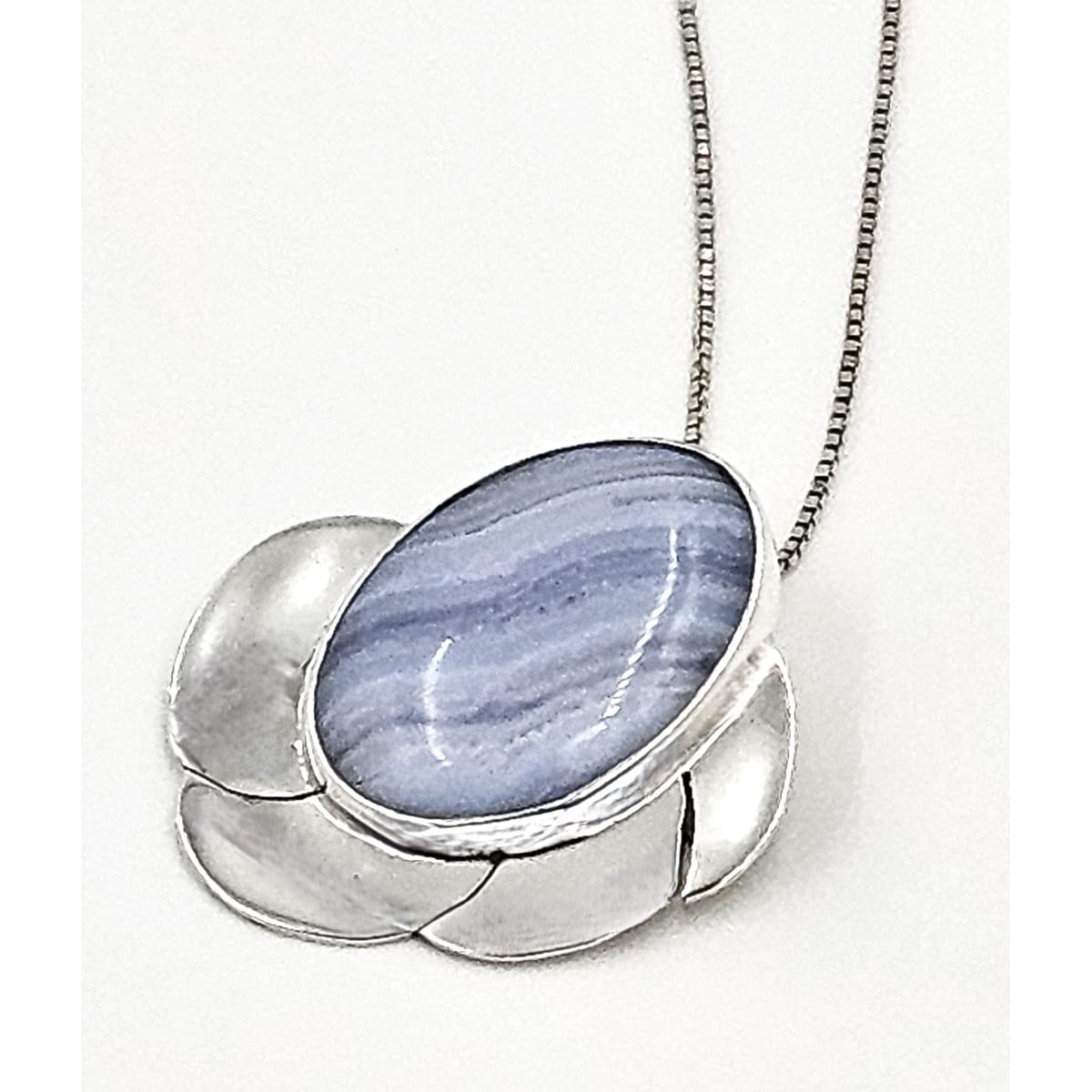 Gunn Trigere Denmark Jewelry Gunn Trigère Sterling &amp; Agate Scandinavian Modernist Flower Necklace 1960s