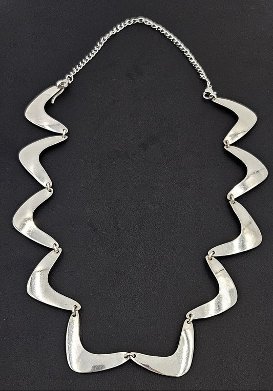 Gusterman Jewelry Gustermans Modernist Scandinavian Design Sterling Necklace 1960/70s