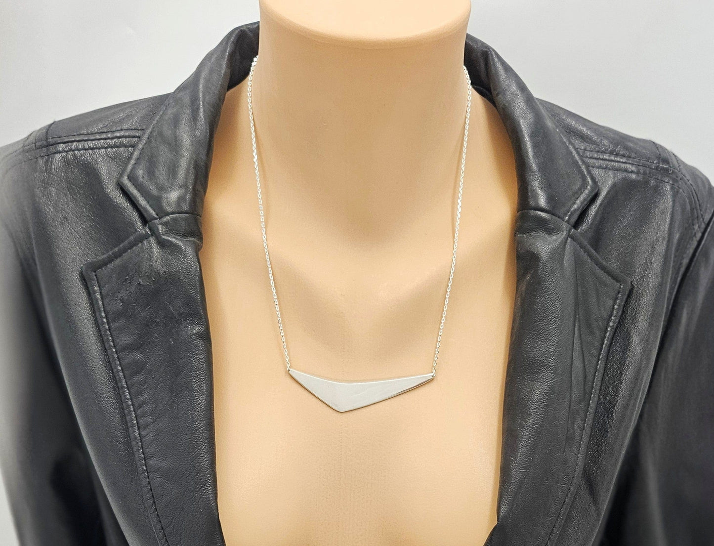 Hans Hansen Jewelry Hans Hansen Denmark Sterling Boomerang Links Bracelet & Custom Necklace 70s