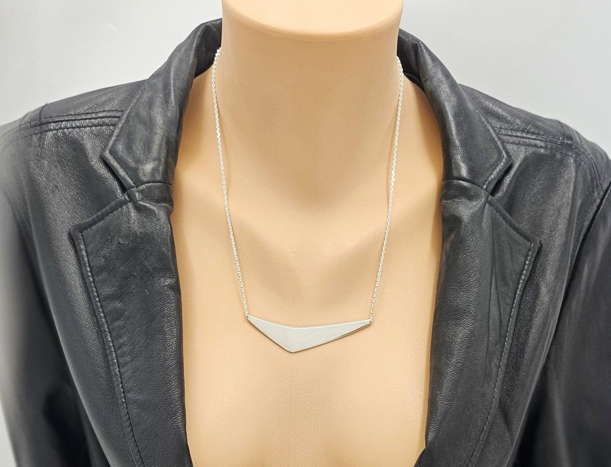 Hans Hansen Jewelry Hans Hansen Denmark Sterling Boomerang Links Bracelet & Custom Necklace 70s