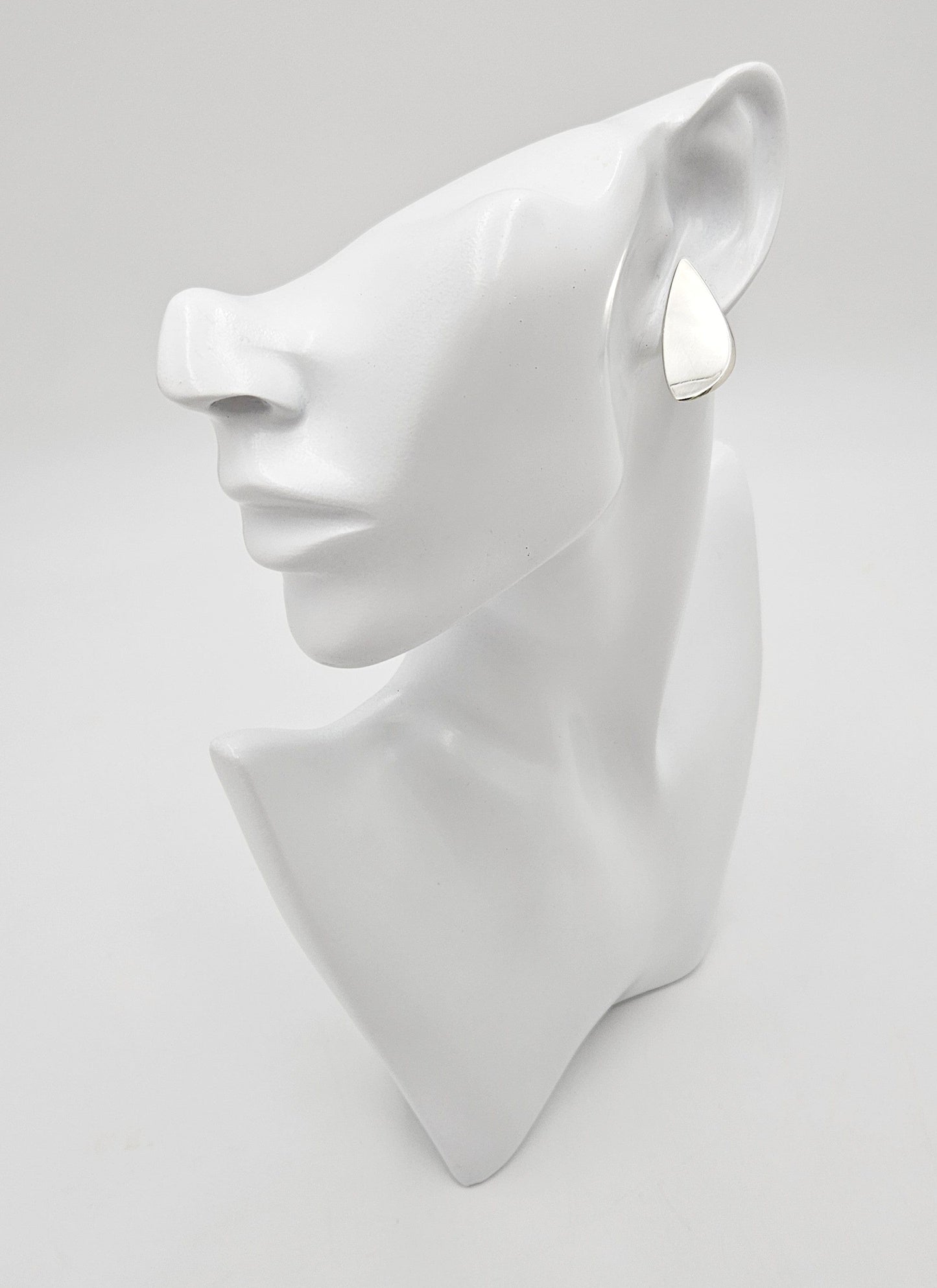 Hans Hansen Jewelry Rare Denmark Designer Hans Hansen Sterling Silver Modernist Earrings 1970's