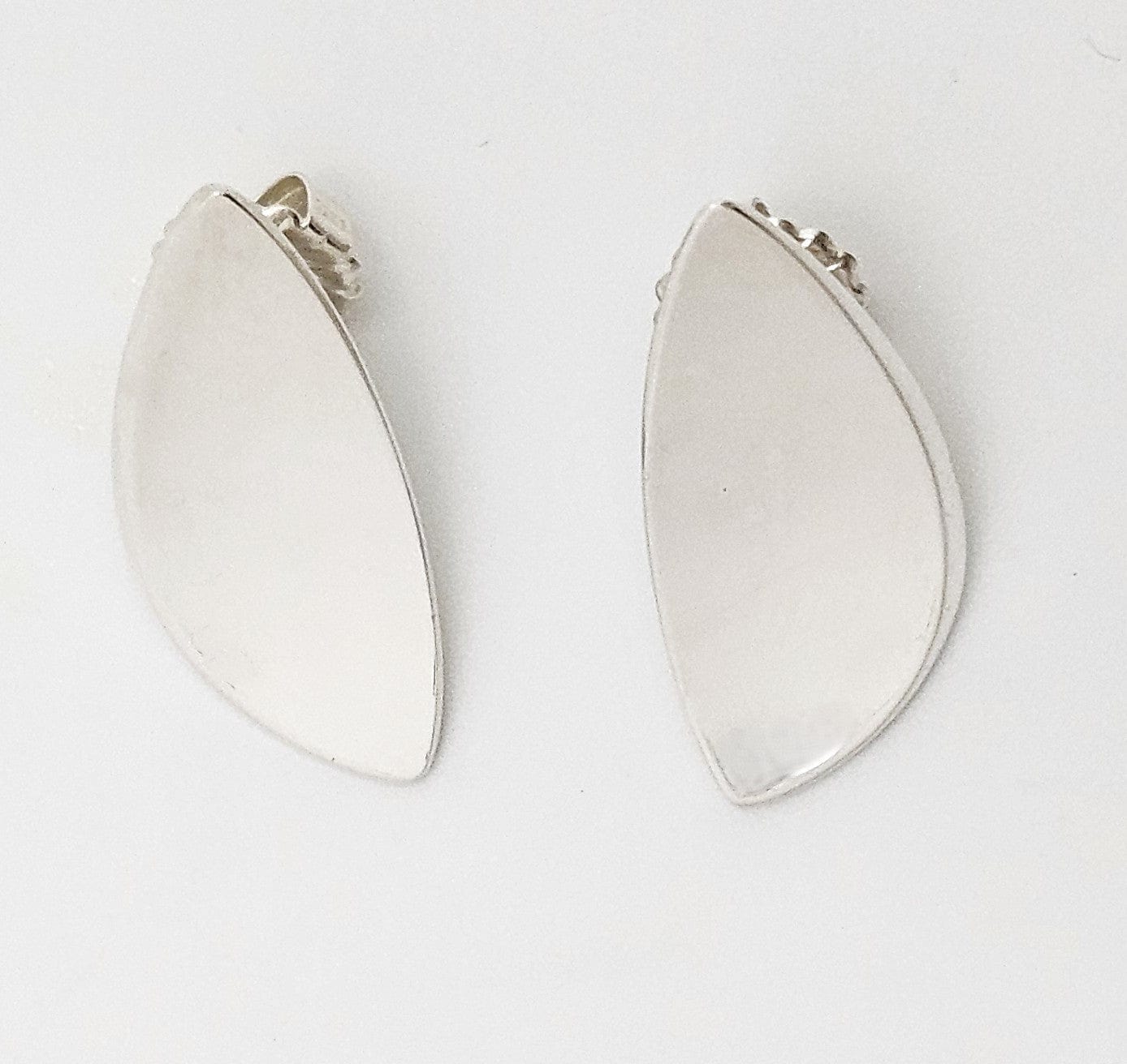 Hans Hansen Jewelry Rare Denmark Designer Hans Hansen Sterling Silver Modernist Earrings 1970's