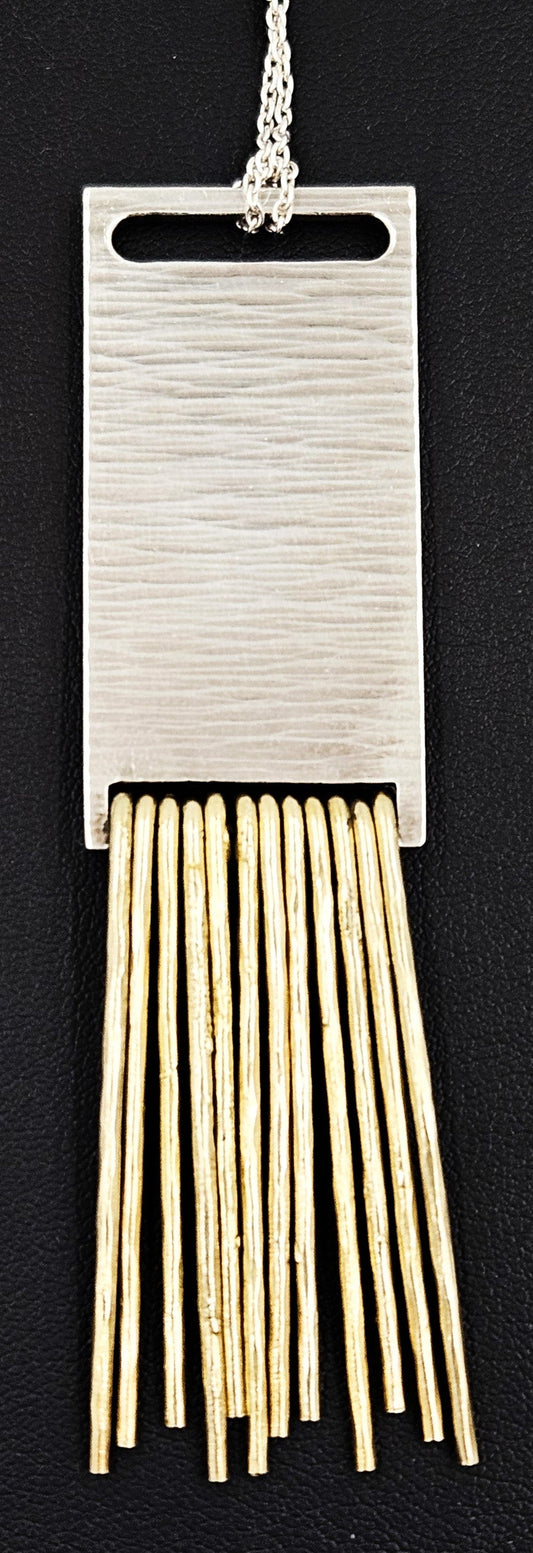 Hans Hansen Jewelry Rare Hans Hansen Denmark Modernist Sterling Kinetic Fringe Necklace 1960s