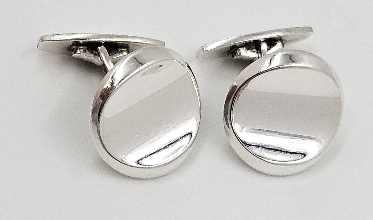 Hans Hansen Jewelry Superb Hans Hansen Denmark Sterling Silver Modernist Cufflinks #639 C 1970s