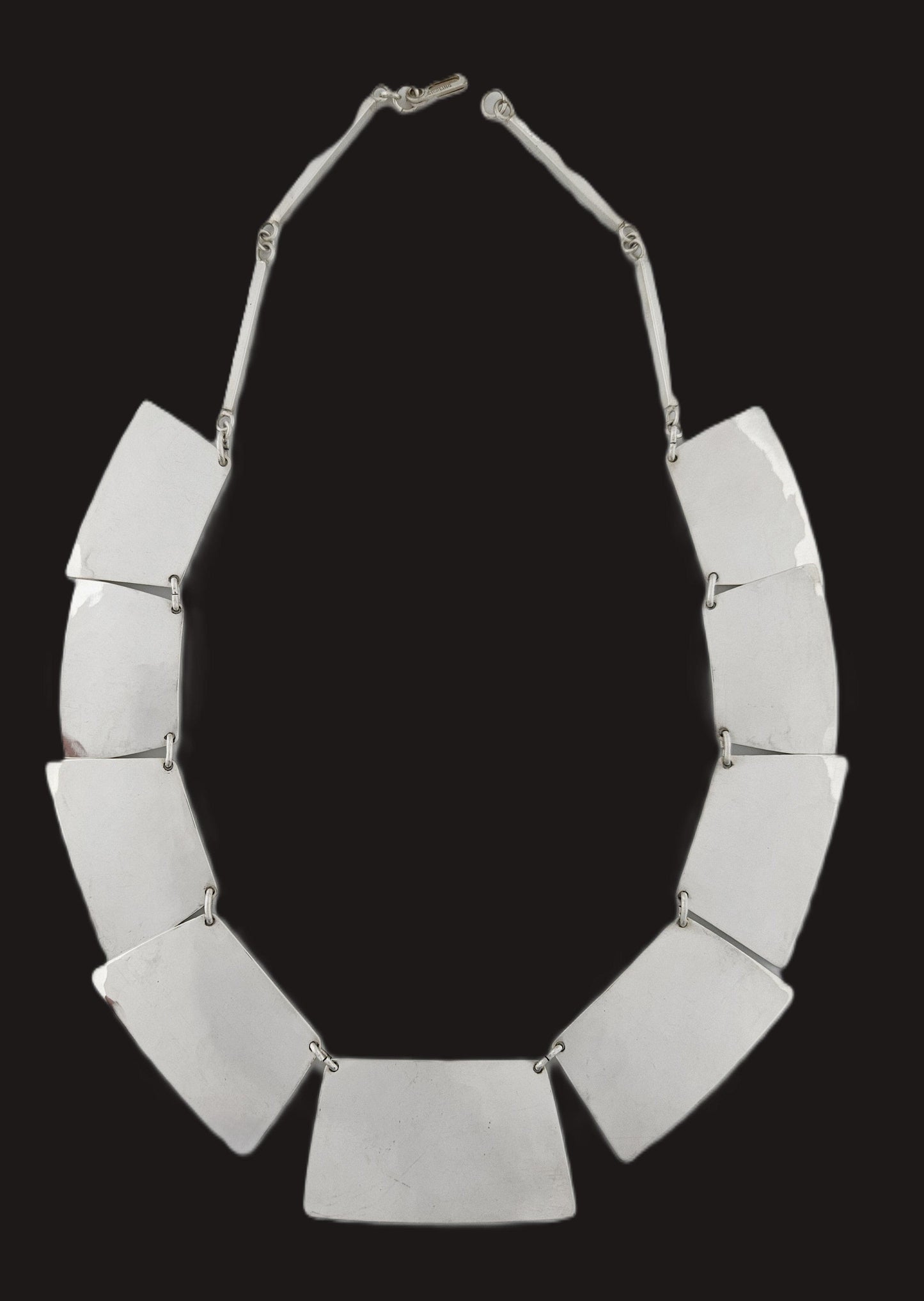 Harry Osaki Jewelry Ultra Rare OOAK Designer Harry Osaki Sterling Modernist Necklace 1950/60s