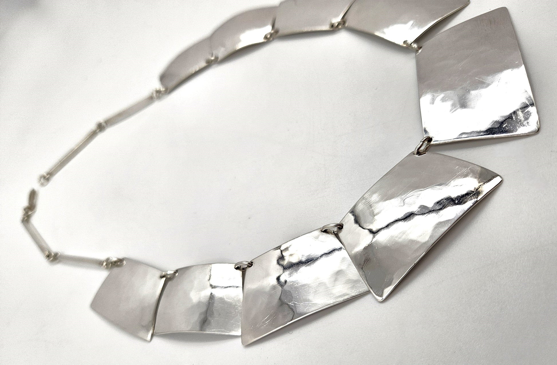 Harry Osaki Jewelry Ultra Rare OOAK Designer Harry Osaki Sterling Modernist Necklace 1950/60s