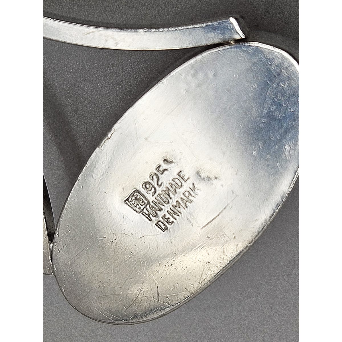 Henning Ulrichsen Jewelry Henning Ulrichsen Sterling &amp; Amber Large Modernist Pendant Necklace 1960s