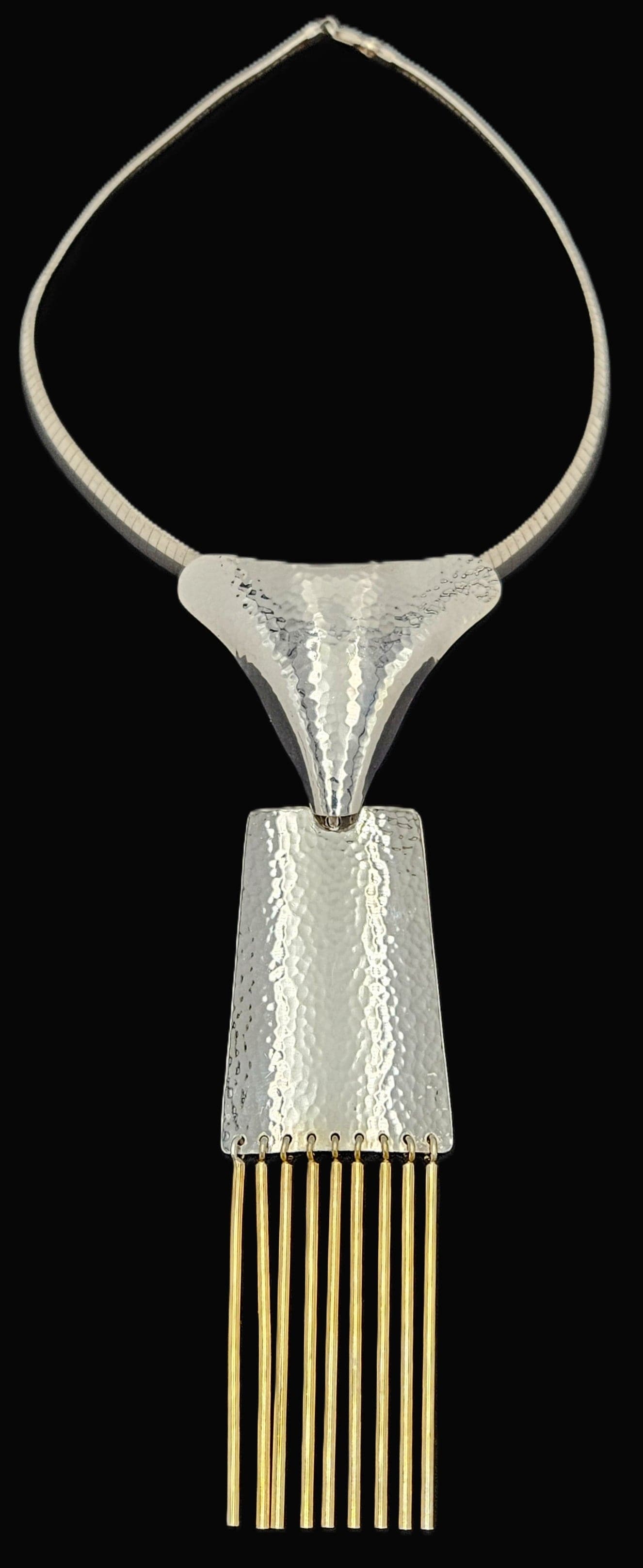 Hermann Siersbol Jewelry Superb RARE Hermann Siersbol Denmark Modernist Drop Dangle Pendant Necklace