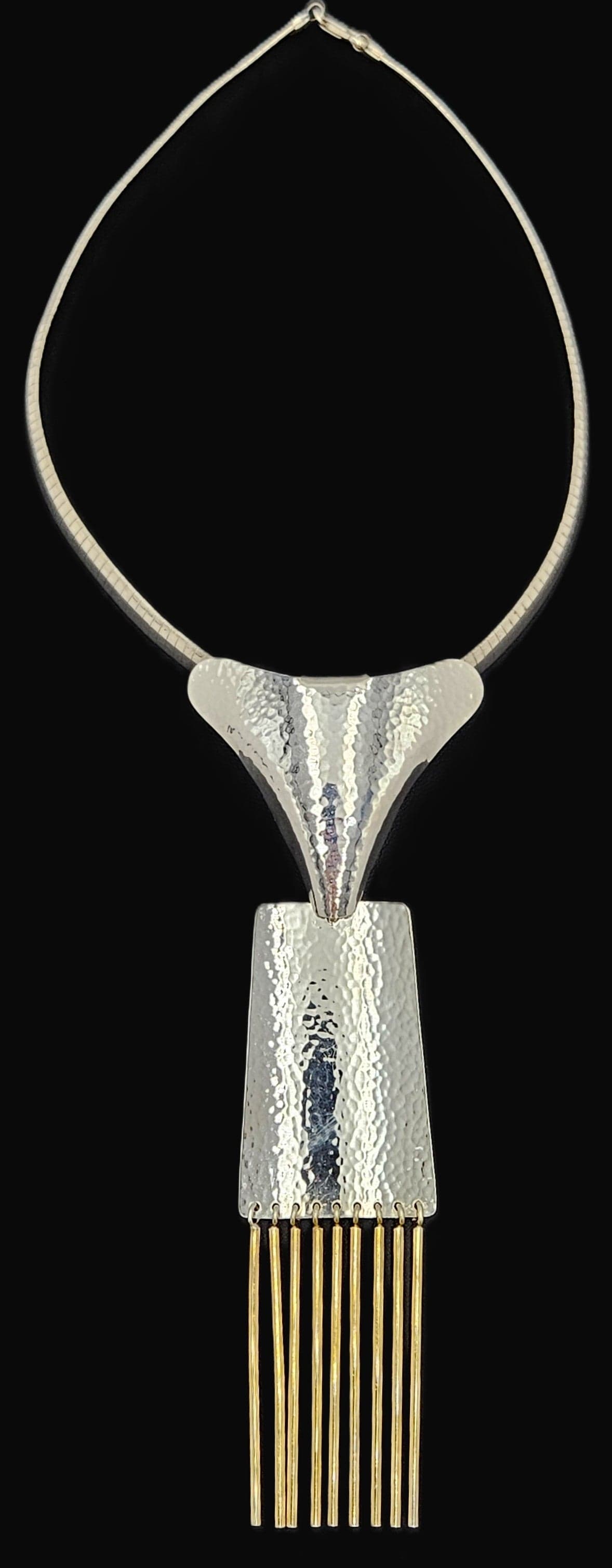Hermann Siersbol Jewelry Superb RARE Hermann Siersbol Denmark Modernist Drop Dangle Pendant Necklace