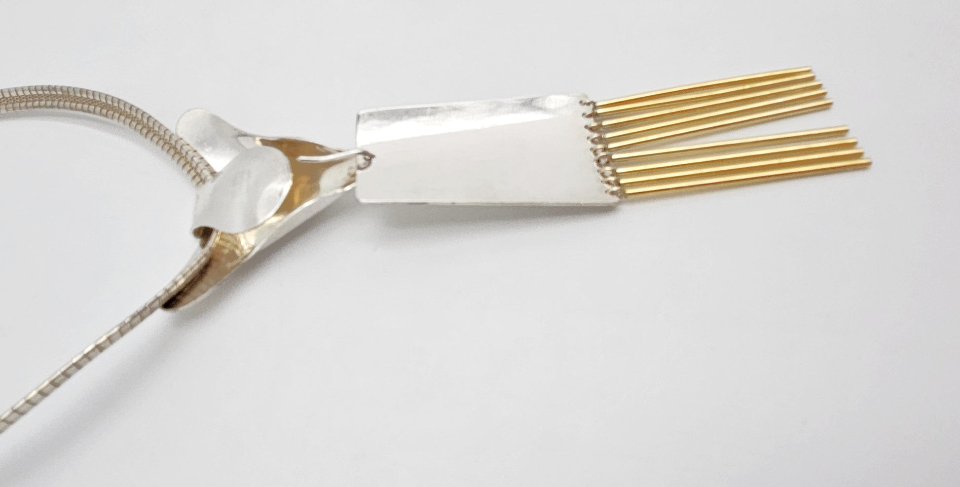 Hermann Siersbol Jewelry Superb RARE Hermann Siersbol Denmark Modernist Drop Dangle Pendant Necklace