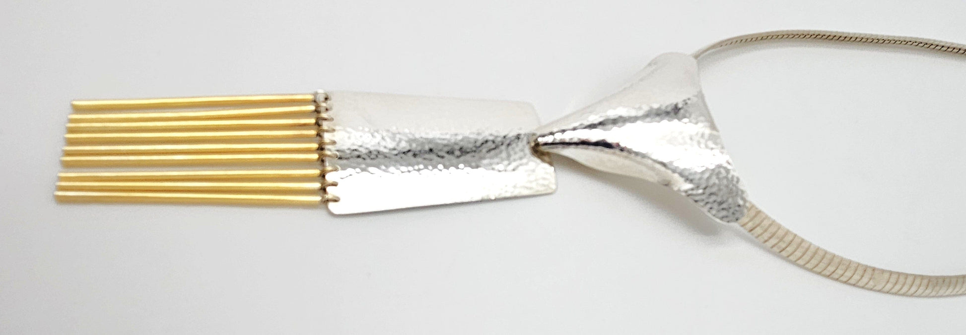 Hermann Siersbol Jewelry Superb RARE Hermann Siersbol Denmark Modernist Drop Dangle Pendant Necklace