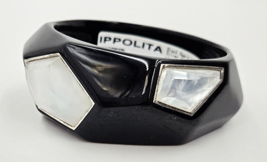 Ippolita Jewelry NWT Designer Ippolita Italy Sterling Lucite Modernist Large Bangle Bracelet