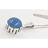 Isaac Cohen Jewelry RARE Isaac Sweden Sterling & Blue Chalcedony Modernist Necklace C. 1971