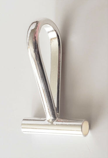 J Tostrup Jewelry Norway Designer J Tostrup Sterling + Enamel XL Modernist Brooch #49 1950's