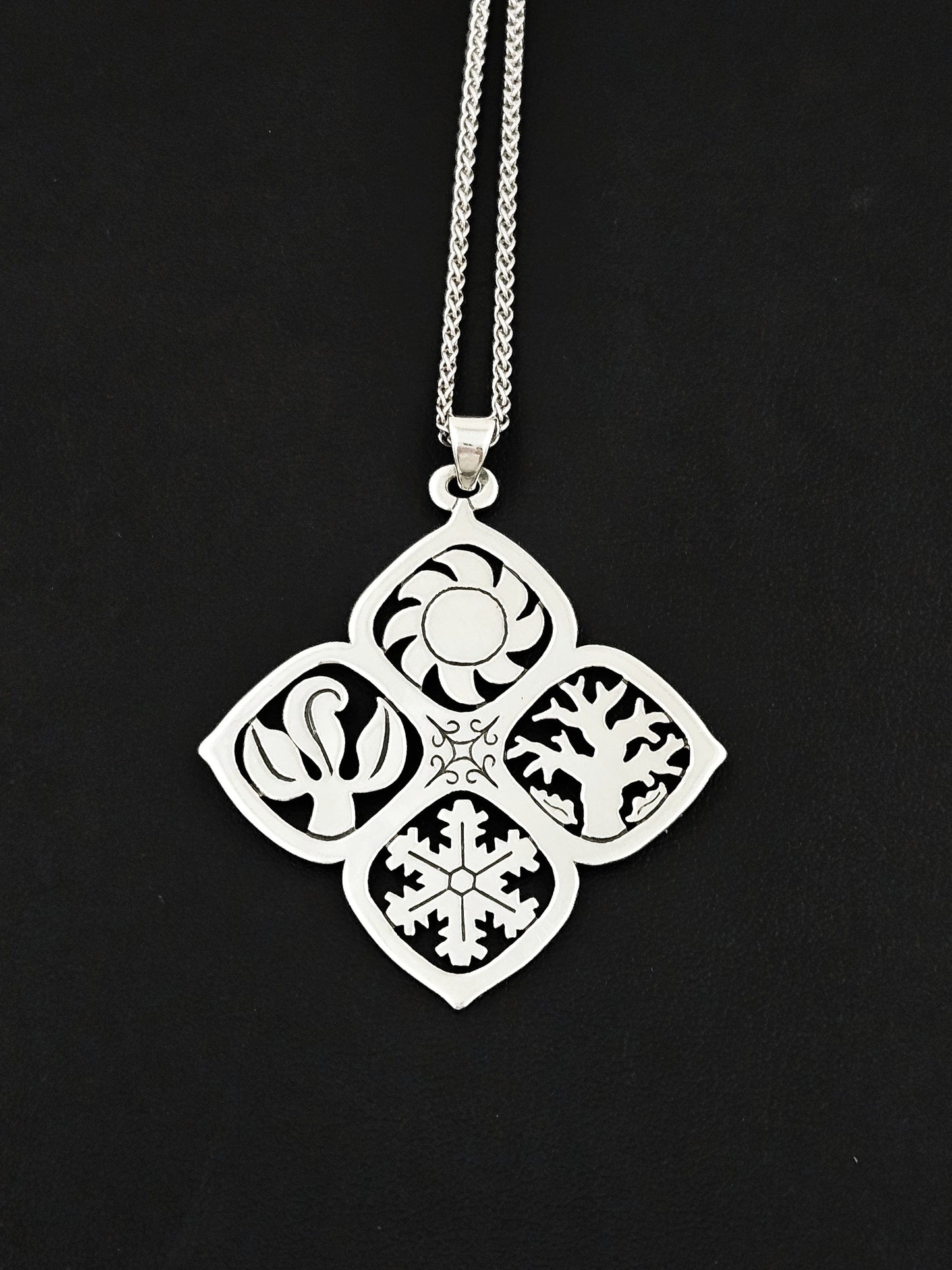 James Avery Jewelry NWOT Retired James Avery Sterling Silver Four Seasons Pendant Necklace NIB