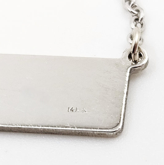 James Avery Jewelry Retired James Avery Sterling 14K Gold Bar Pendant Necklace