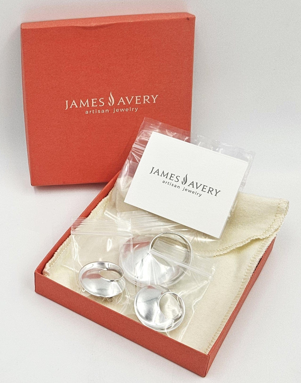 James Avery Jewelry Retired James Avery Sterling Modernist  Mobius Brooch Earrings Set NWOT