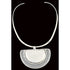 Janina Denmark Jewelry Janina & Lars Nielsen Modernist 925 Hammered XL Pendant Neck Ring 1980s