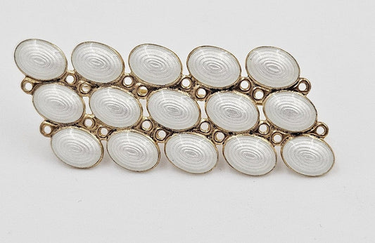 SÄLLSYNT John Baalerud Norge Sterling Emalj Modernist Brosch Cirka 1950-tal