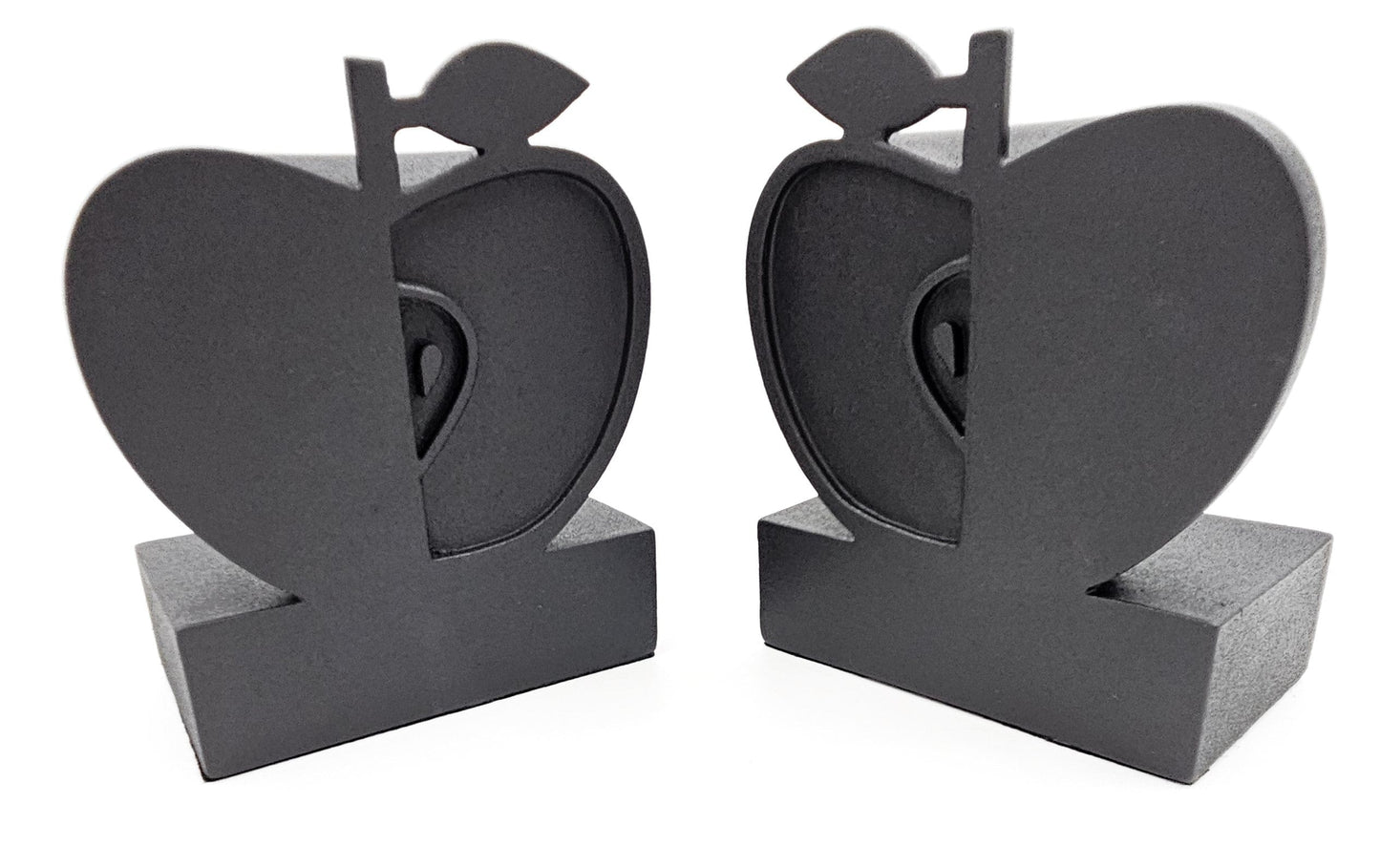 Jonathan Adler Bookends Fully Restored Jonathan Adler Happy Chic Apple Bookends in Textured Black