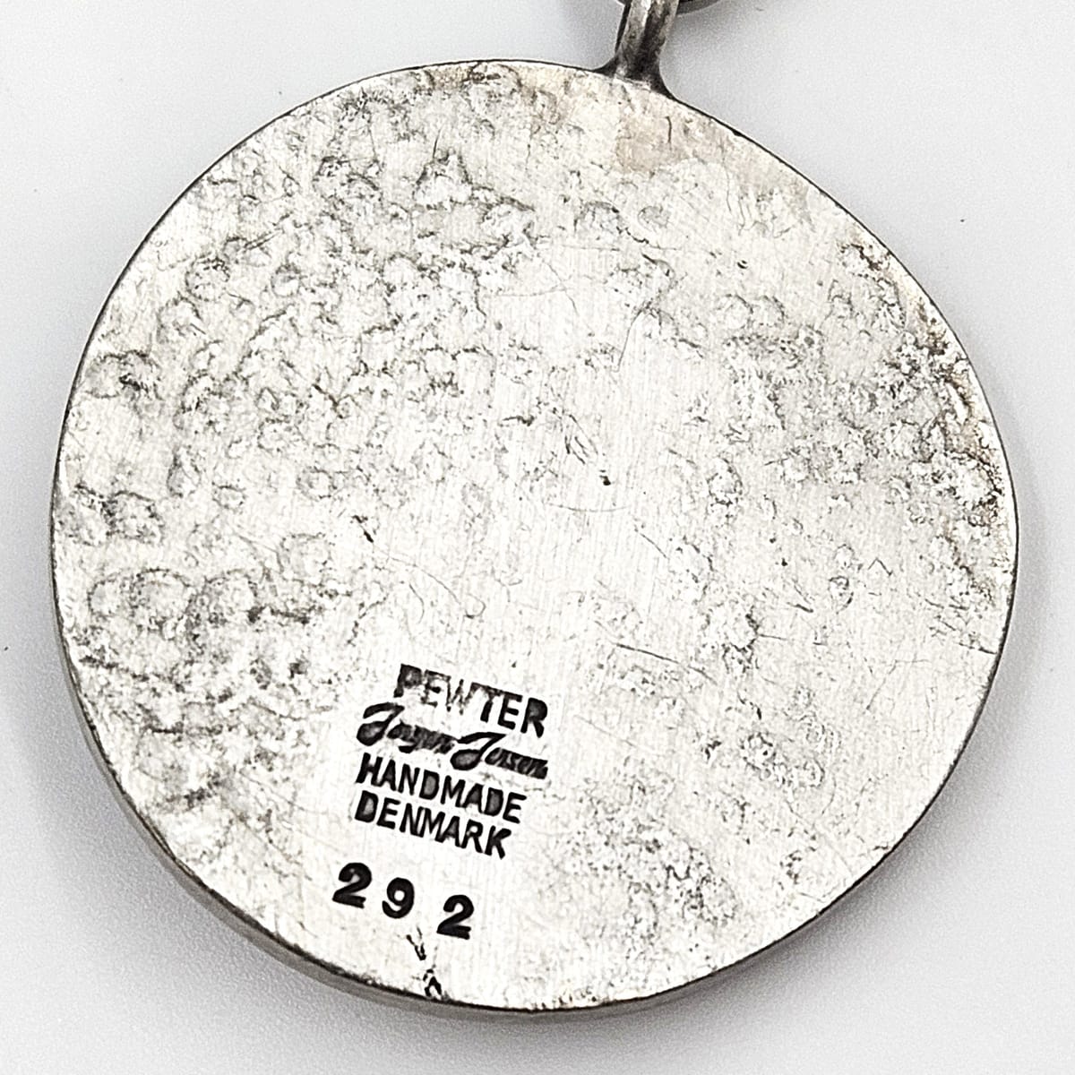 Jorgen Jensen Jewelry Jorgen Jensen Pewter Glass XL Modernist Viking Necklace 