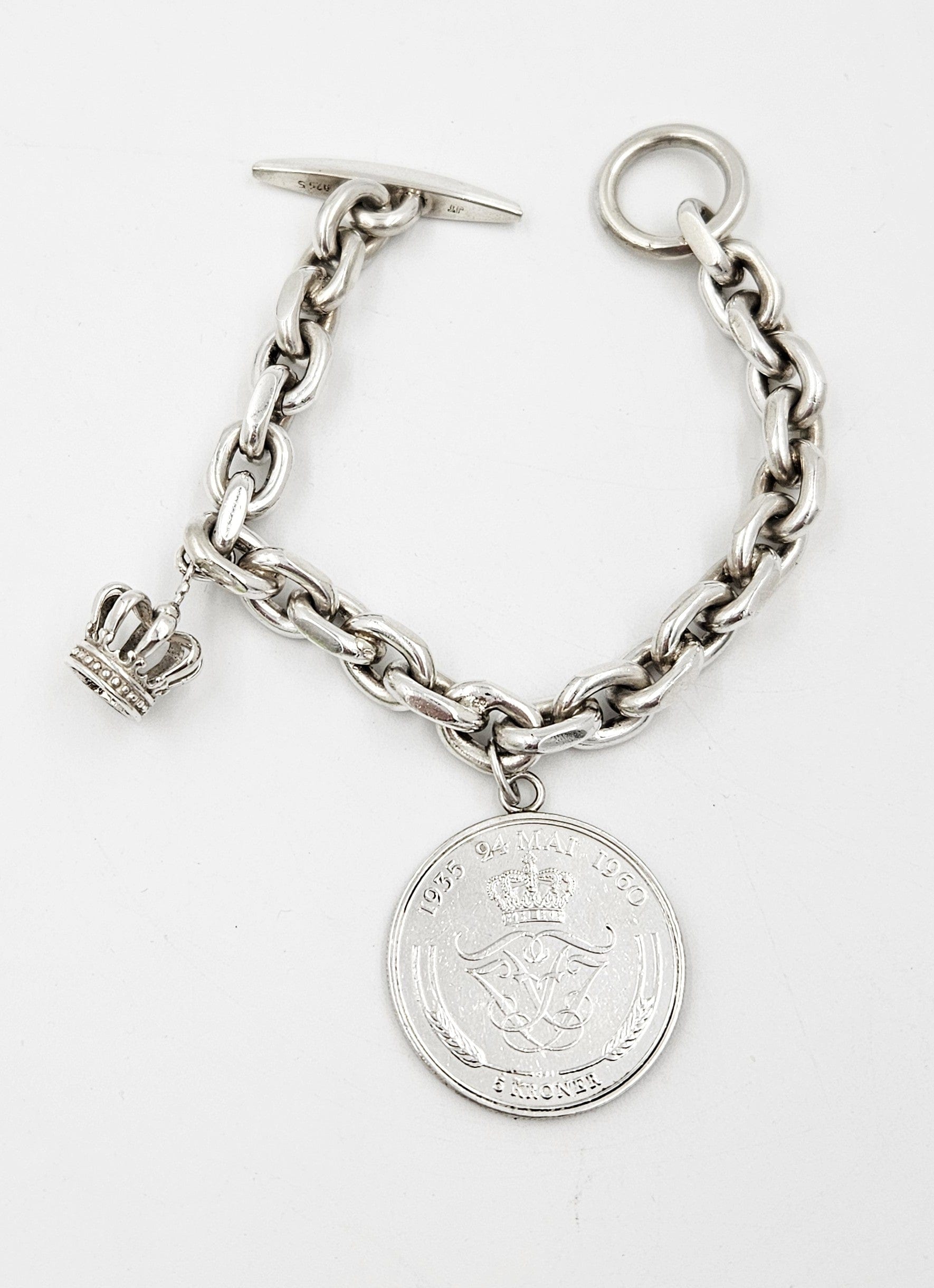JT Denmark Jewelry Danish Sterling Charm Bracelet