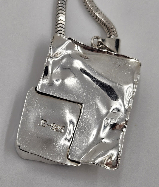 Julie Sandlau Jewelry Vintage/Retired Denmark Julie Sandlau Modernist Sterling Mabe Pearl Necklace