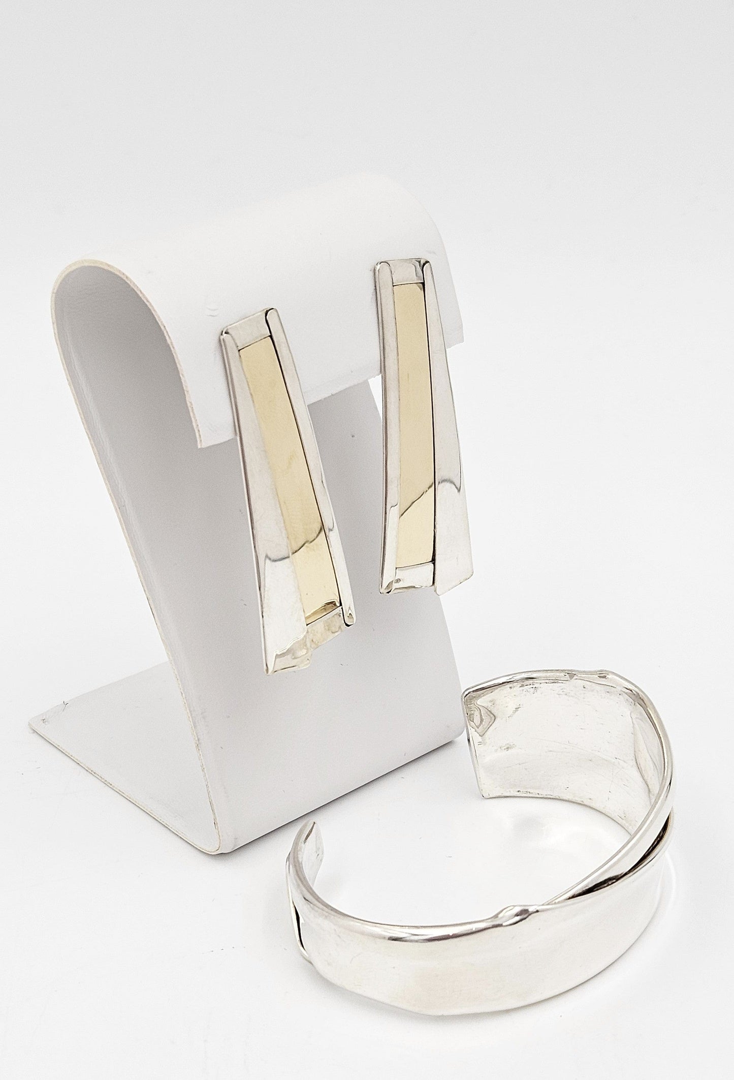 Katz Turner Jewelry Designer Katz Turner Sterling & Gold Bracelet & Earring Set