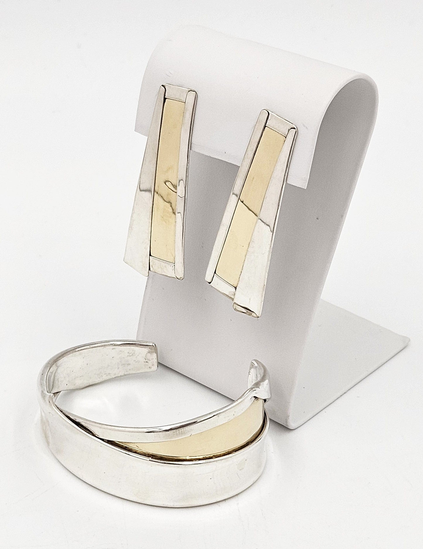 Katz Turner Jewelry Designer Katz Turner Sterling & Gold Bracelet & Earring Set