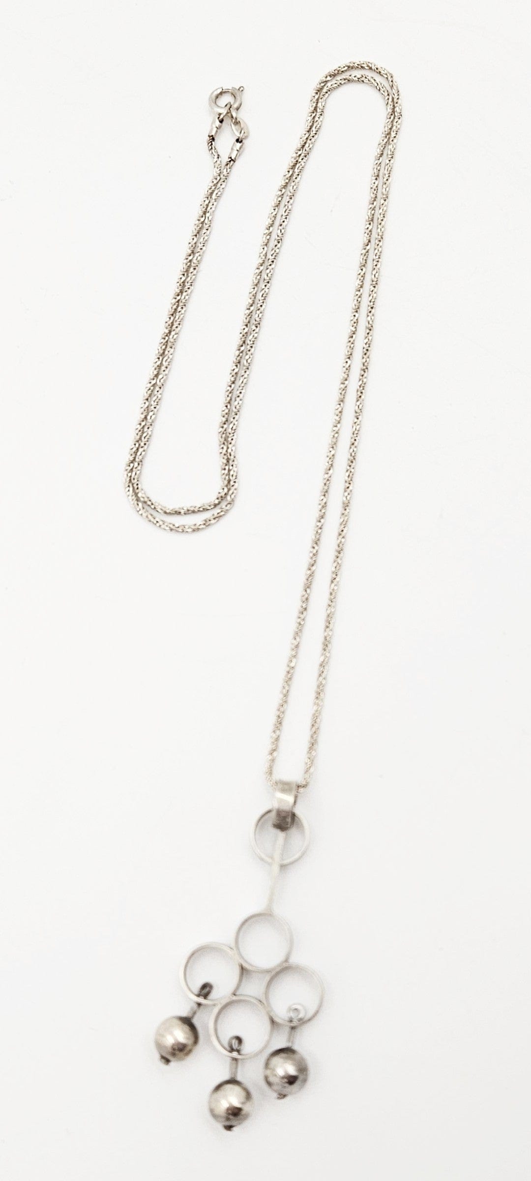 Kupittaan Kulta Jewelry Thune Norway Sterling Silver Modernist Kinetic Sterling Necklace
