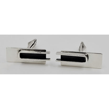 Lore Sterling Jewelry Rare Designer Lore Garrick Sterling Silver Modernist Cufflinks Circa 1950s