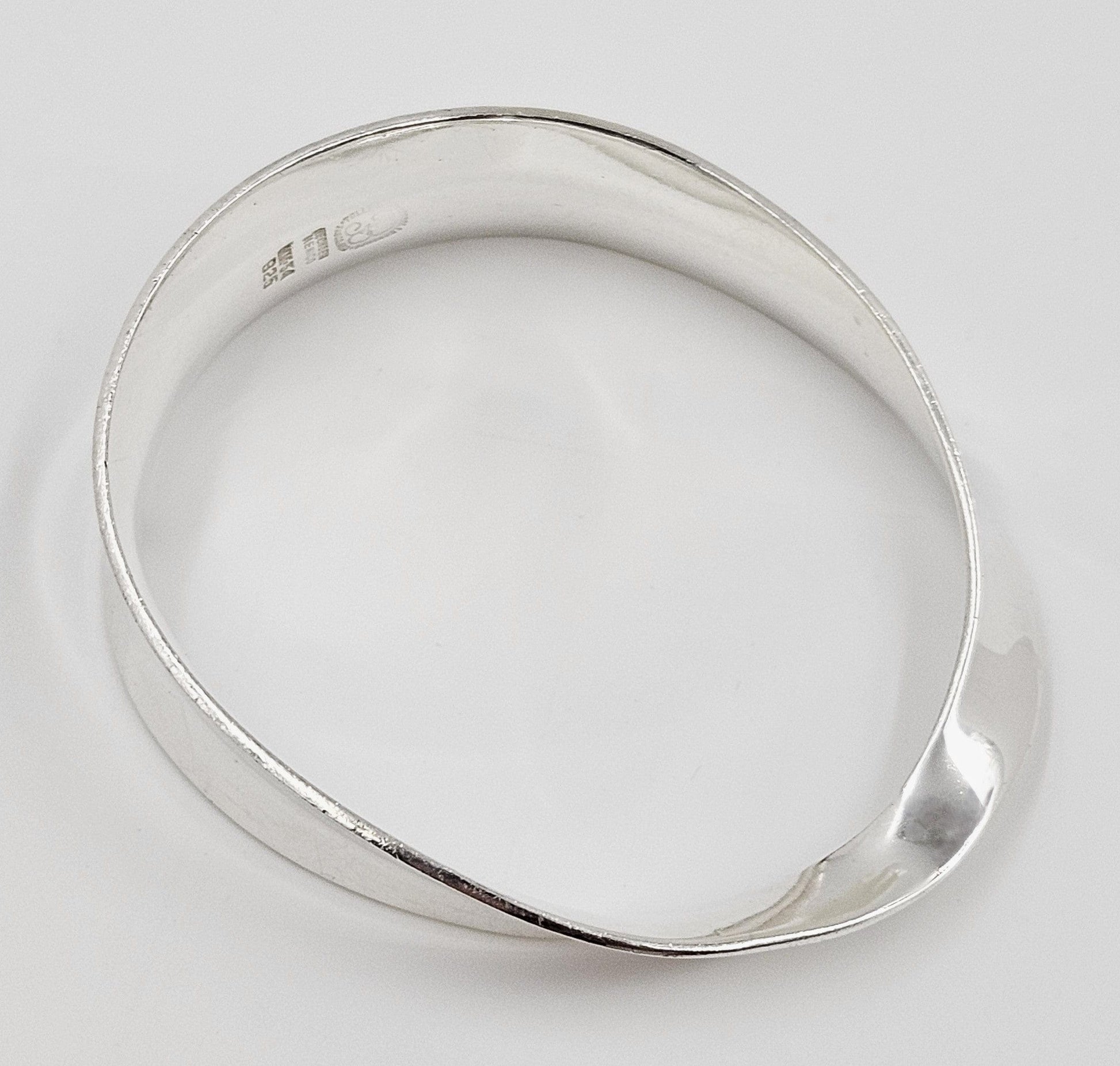 Los Ballesteros Jewelry Rare Los Ballesteros Taxco Sterling Modernist Mobius Bangle Bracelet 1950/60s