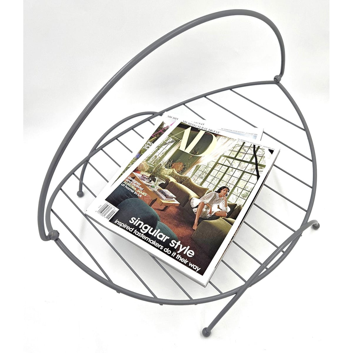 Refurbished Brass &amp; Enamel Large Log/Blanket/Magazine Holder Rack 1950/60s