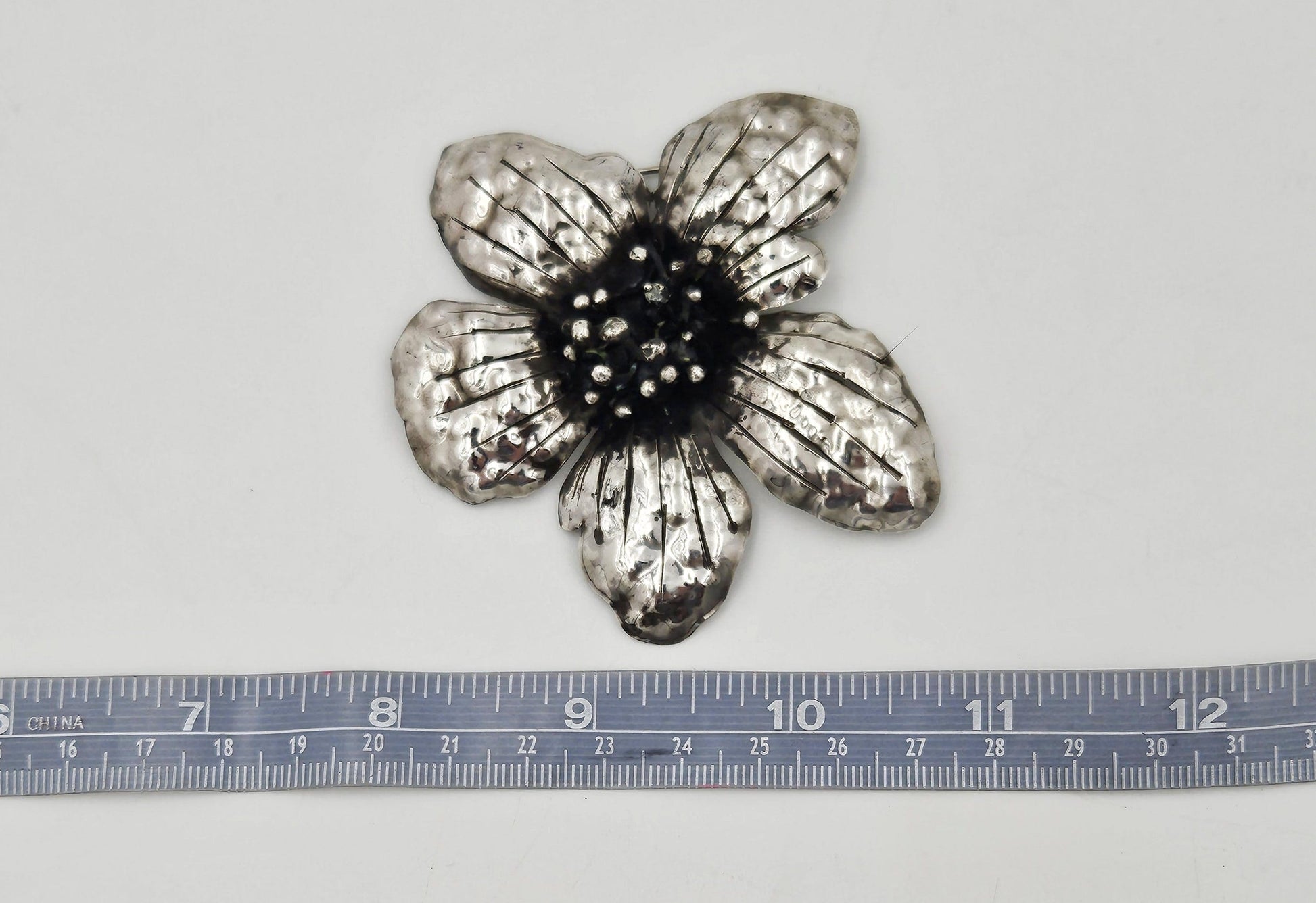 Mary Gage Jewelry Designer Mary Gage Sterling Large Flower Brooch