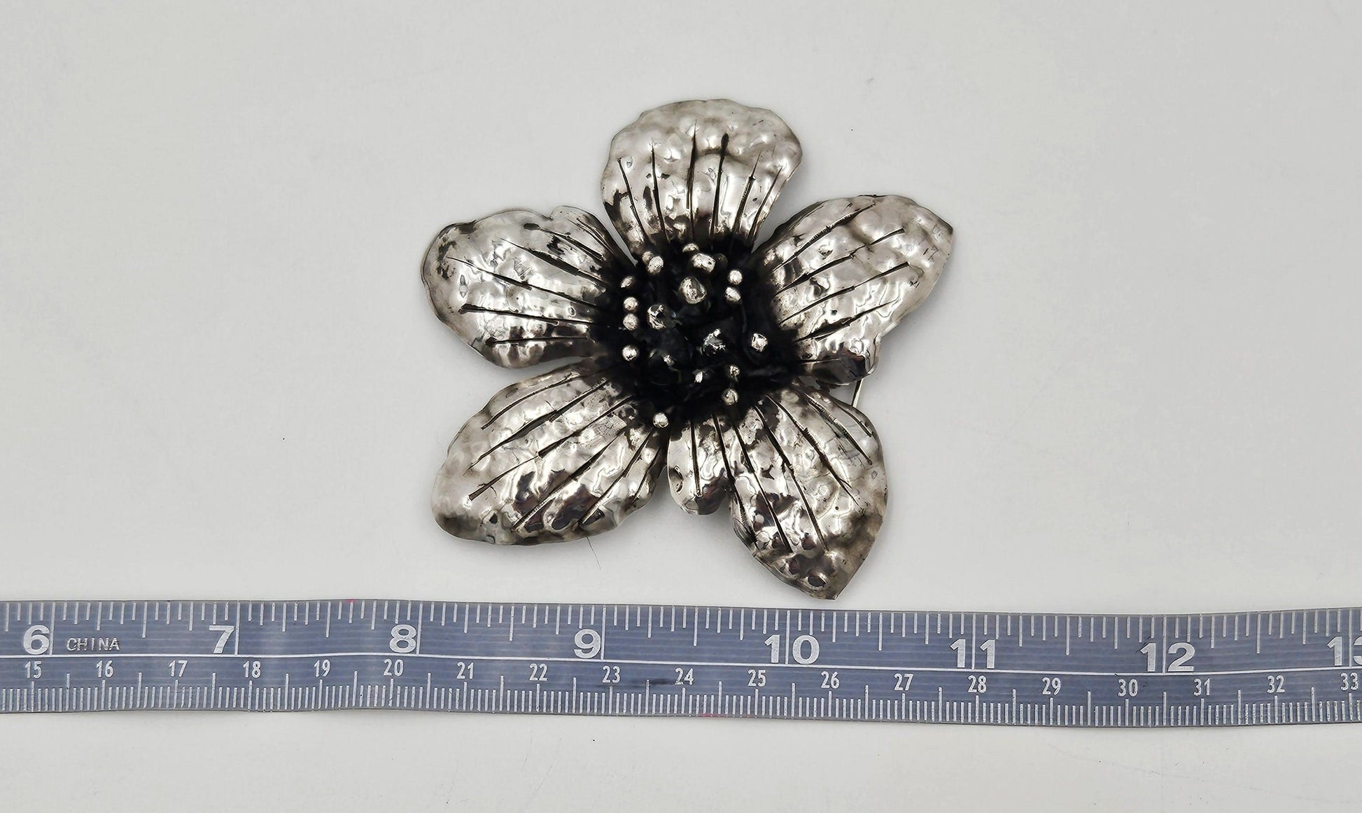 Mary Gage Jewelry Designer Mary Gage Sterling Large Flower Brooch