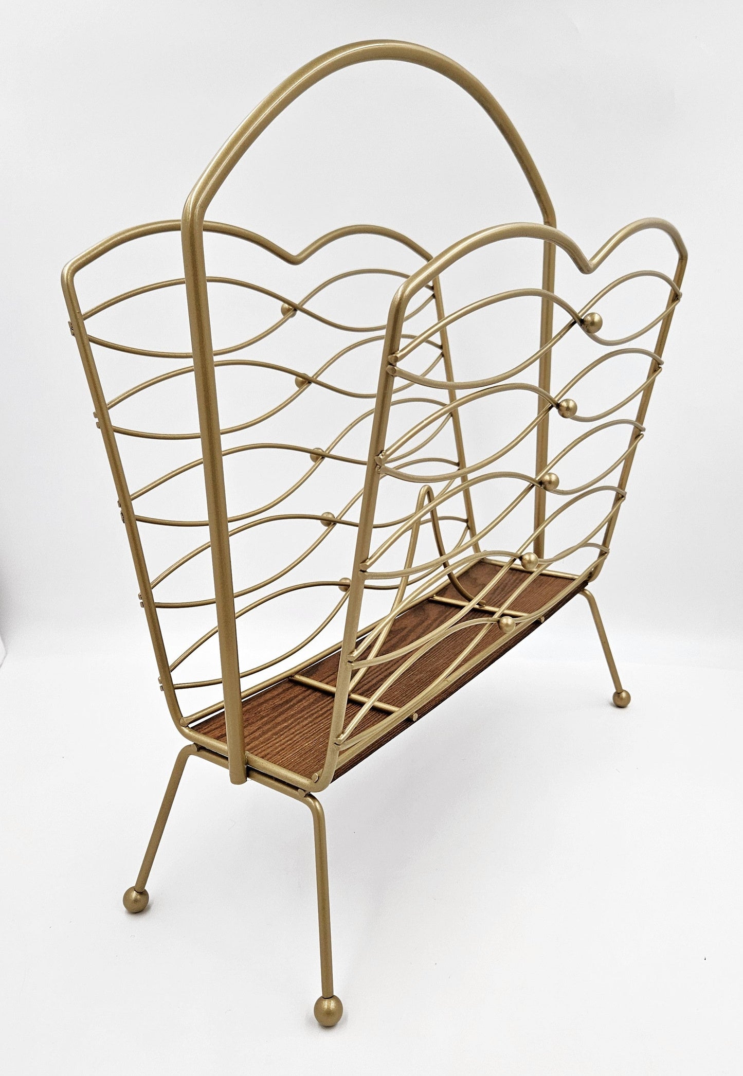 MCM Magazine Rack Magazine Rack 1950s Hollywood Regency Style Magazine Holder