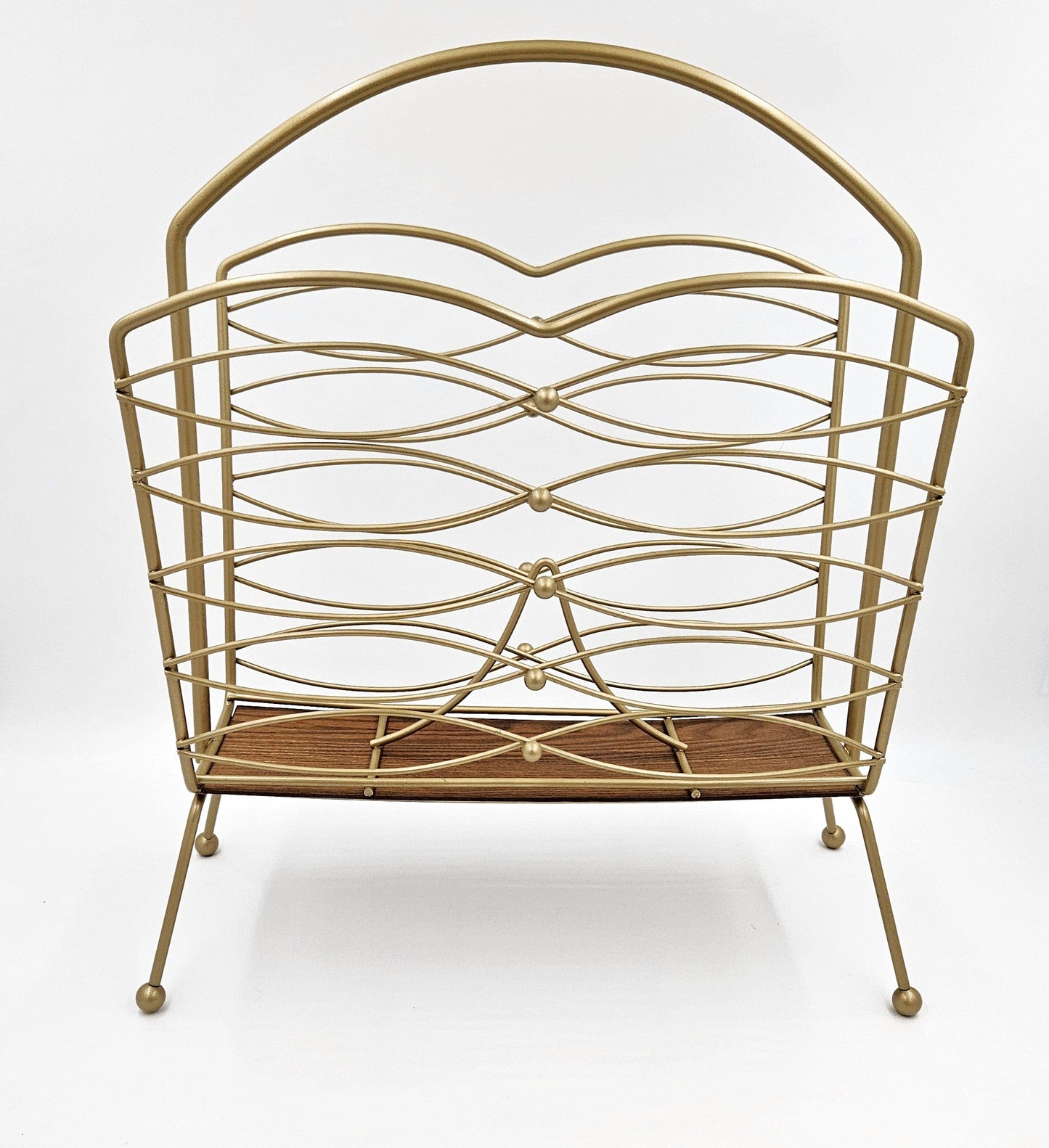 MCM Magazine Rack Magazine Rack 1950s Hollywood Regency Style Magazine Holder