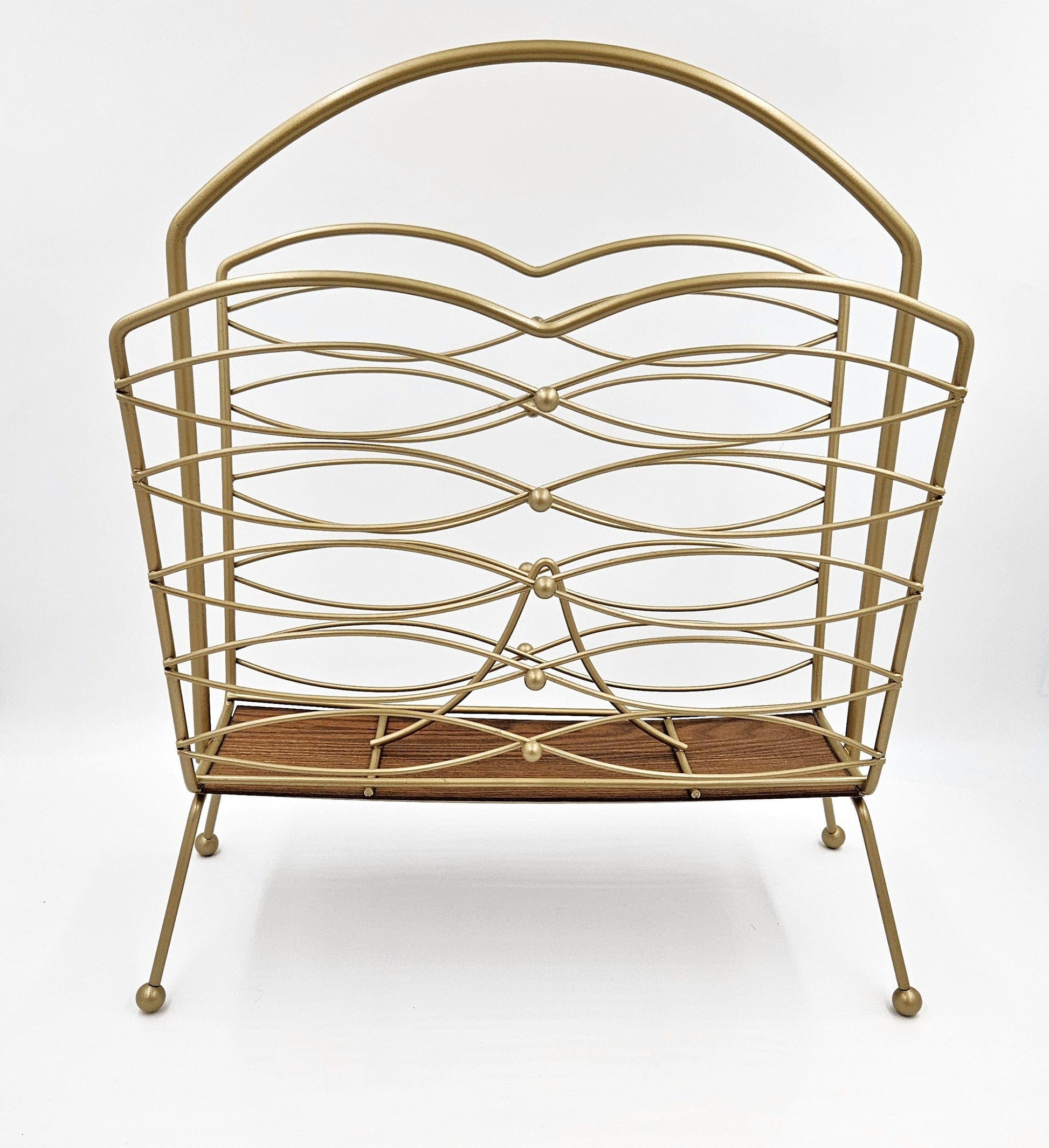 MCM Magazine Rack Magazine Rack 1950s Hollywood Regency Style Magazine Holder