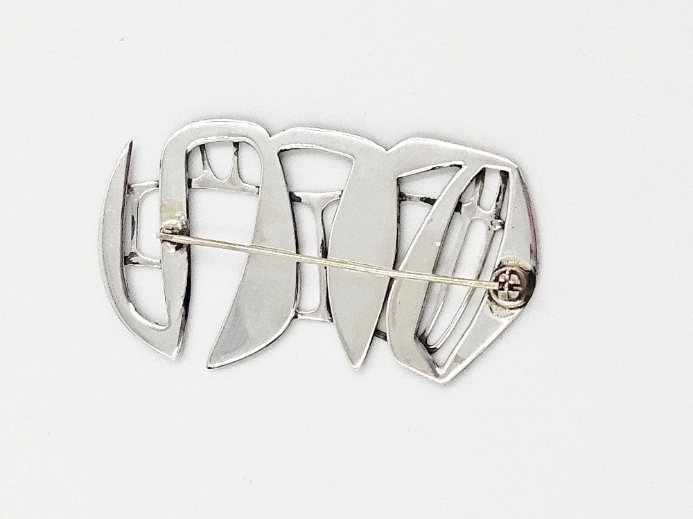 MCM Sterling Artisan Brooch Jewelry MCM Abstract Modern Constructivism Sterling Brooch