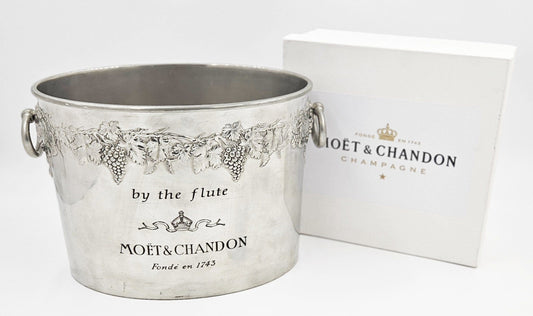Moet Chandon Ice Bucket Rare Moët & Chandon France DBL Magnum Champagne Cooler + Toasting Flutes