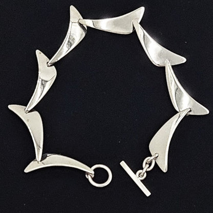 Niels Erik From Jewelry Danish Designer Niels Erik From Sterling Modernist Link Bracelet Circa 1950s