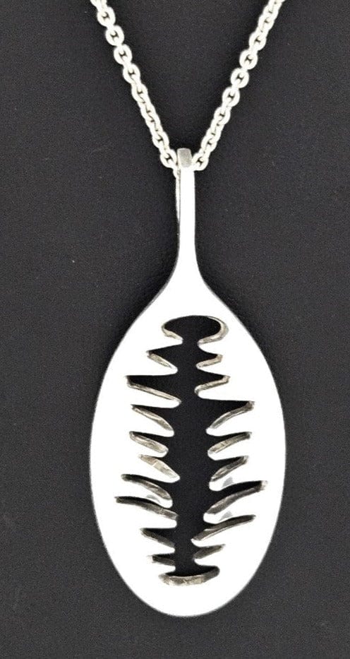 Niels Erik From Jewelry Danish Niels Erik From Abstract Modernist Sterling Pendant Necklace 1960s