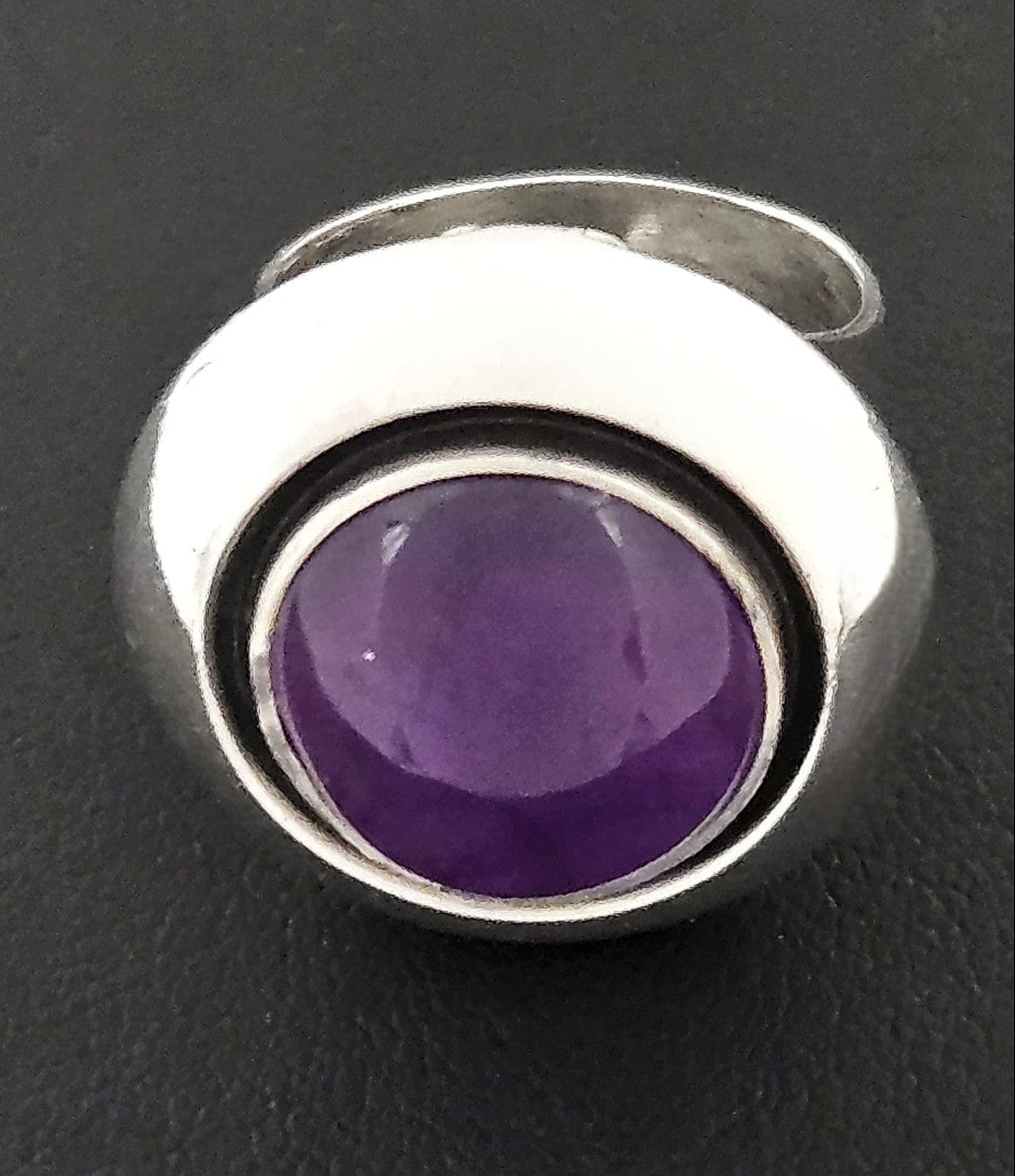 Niels Erik From Jewelry Niels Erik From Denmark Sterling Amethyst Large Unisex Statement Ring 1960s