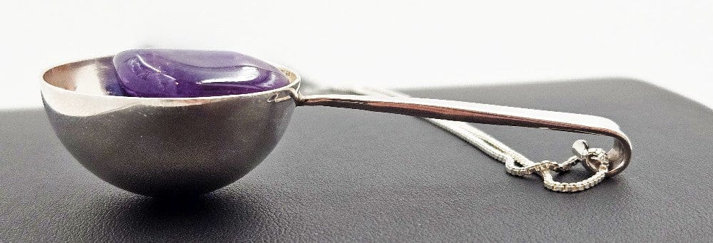 Norway Plus Designs Jewelry Superb EC NORWAY+Designs Modernist 3D Sterling Amethyst Pendant 1960s