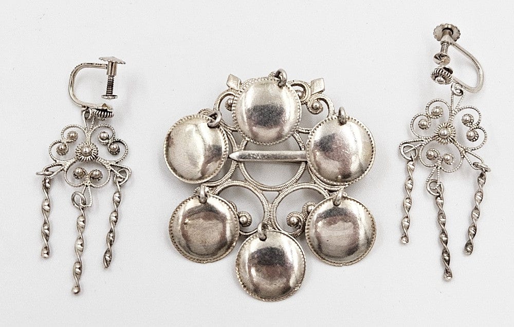 Norwegian Sterling Brooch Jewelry Vintage Norwegian Sterling Silver Solje Brooch #12