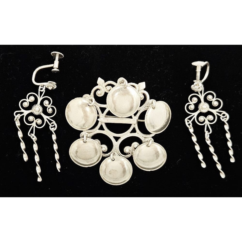 Norwegian Sterling Brooch Jewelry Vintage Norwegian Sterling Silver Solje Brooch 