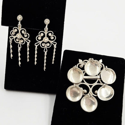 Norwegian Sterling Brooch Jewelry Vintage Norwegian Sterling Silver Solje Brooch 