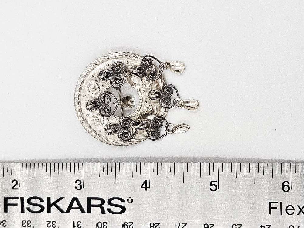 Norwegian Sterling Brooch Jewelry Vintage Norwegian Sterling Silver Solje Brooch #13