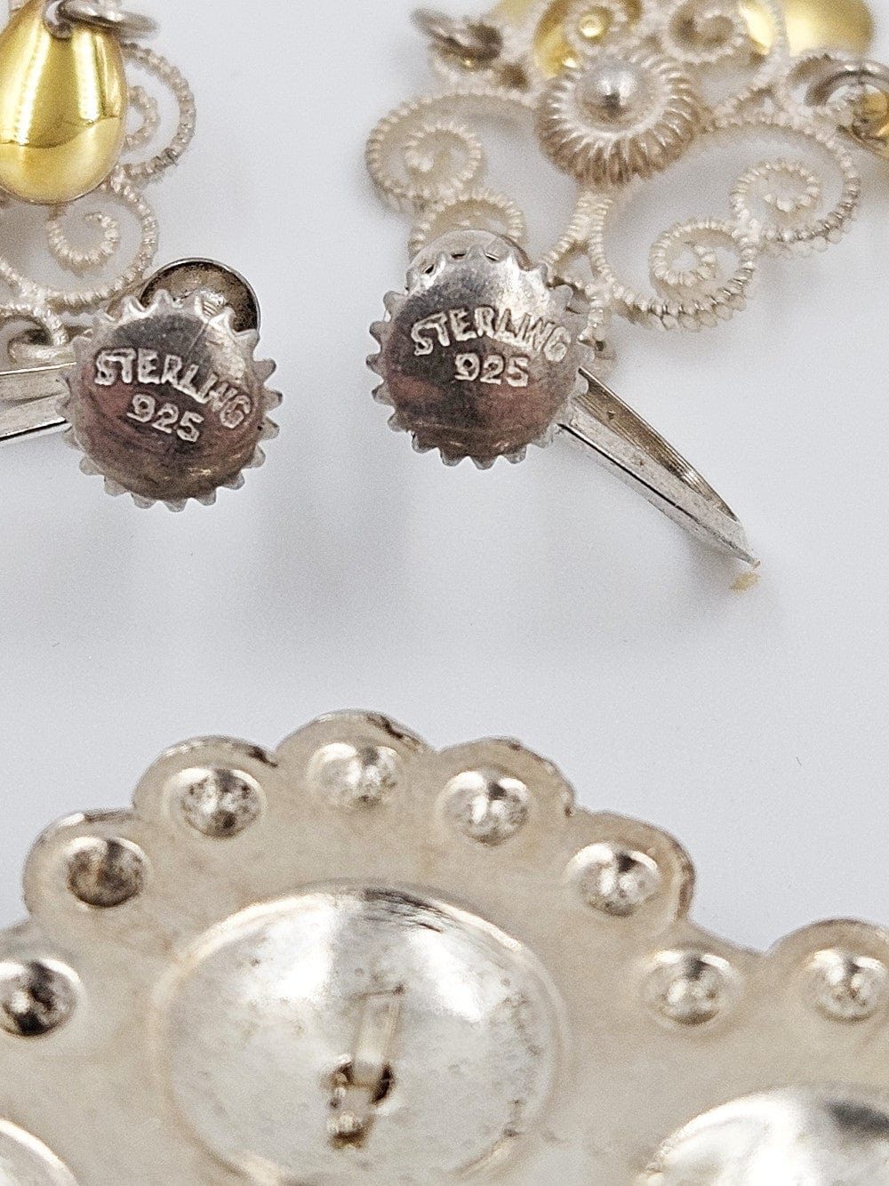 Norwegian Sterling Solje Set Jewelry Vintage Norwegian Sterling Silver Solje Brooch & Earrings Set #5